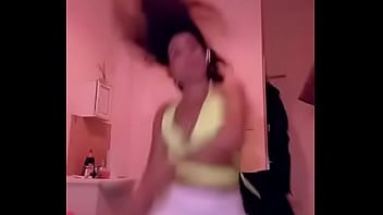 Tit falls out while she is dancing online