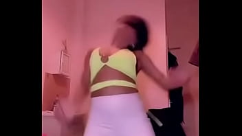 Tit falls out while she is dancing online