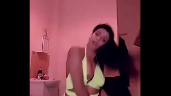 Tit falls out while she is dancing online