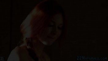 Redhead babe masturbates