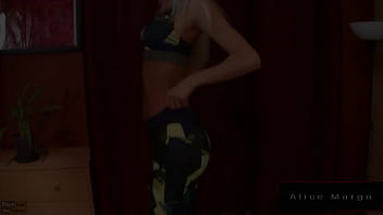 Amateur couple fucking sex blonde in yoga panaties