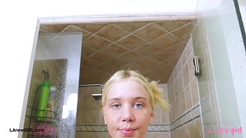Iconic blonde vision enjoys a sensual bath