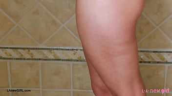 Iconic blonde vision enjoys a sensual bath