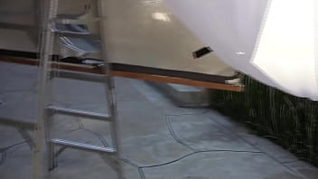 Vanessa lee sexy latina at poolside giving big cock pov blowjob and cum facial