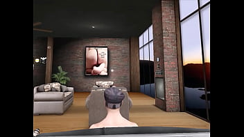 Nanny rides a 3d old cock in secondlife