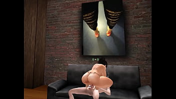 Nanny rides a 3d old cock in secondlife