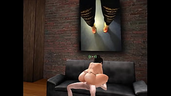 Nanny rides a 3d old cock in secondlife