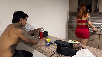 My stepmother can't refuse to fuck me while my step dad is away