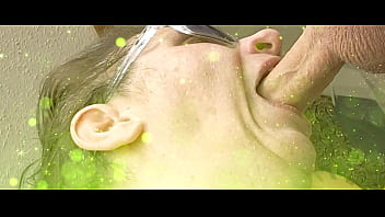 Sensual sexy deep throat on 8'' uncut cock