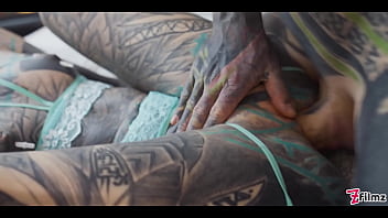 Tattooed girl deep anal pounding