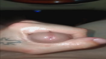 Pre cum covered massive cock explodes epic cum shot