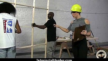 Hot cougar cums hard on young black cock 28