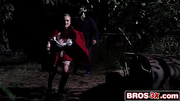 Halloween horror turns hardcore for lost busty blonde