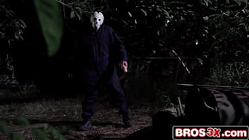 Halloween horror turns hardcore for lost busty blonde