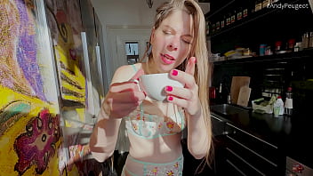 Cum Dumpster Milf Alice Maze Has Her Morning Coffee With Anal Creampie thumbnail