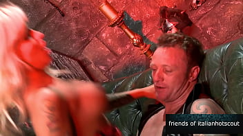 Beautiful blonde milf in lingerie fucks great