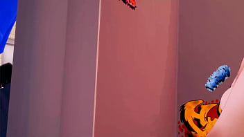 Auto satisfacción en el baño público