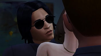 Old man watches his lady get fucked