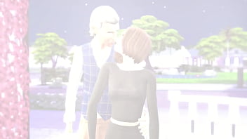 Old man watches his lady get fucked