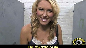 White milf sucking and licking a black cock 11