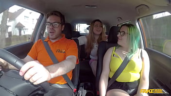 Fake driving school if you want to to cum to our cum party to need to pass the exam