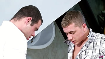 Black hair bitch with blue eyes get deep anal and dp sex by two whitezilla big dick guys in mmf threesome