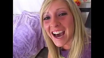 Carmen kinsley cute 19 yo blonde huge cock pov blowjob and facial