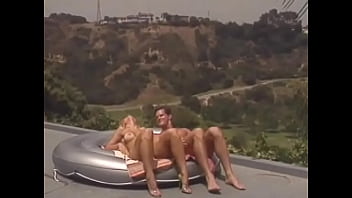 Beautiful busty babe dmonstrates her fantastic tits to lucky dude