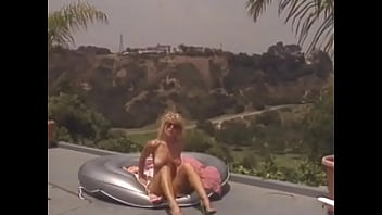 Beautiful busty babe dmonstrates her fantastic tits to lucky dude