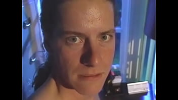 Beautiful busty babe dmonstrates her fantastic tits to lucky dude