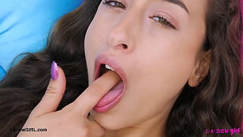 Stunning brunette beauty naked close up