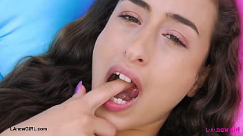 Stunning brunette beauty naked close up