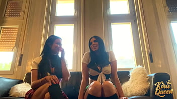 Kira queen and anissa kate creampied for ditching homework