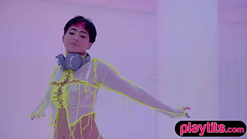 Big tits curvy latina teen strips and flaunts her luscious naked figure