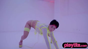 Big tits curvy latina teen strips and flaunts her luscious naked figure