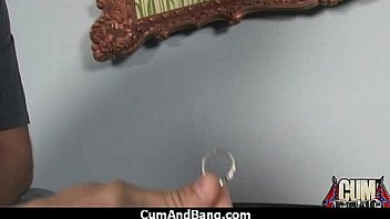 Interracial black slut hardcore group facial 14