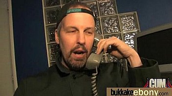 Ebony babe sucks too many white cocks 18