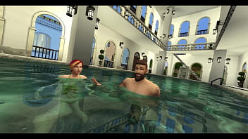 The blissful simmers sims evelyn and eros spend the day fucking other people at the spa
