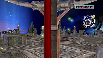 An animated cartoon porn video of a beautiful girl giving several sexy poses and masturbating using carrot