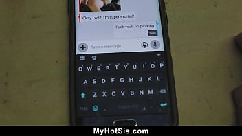 Step sis gets fucked and cum covered by bro and he's got the pics to prove it myhotsis