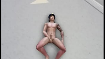 Policeman jerks off and nuts everywhere