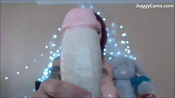 Busty milf with red hair and tattoos on cam