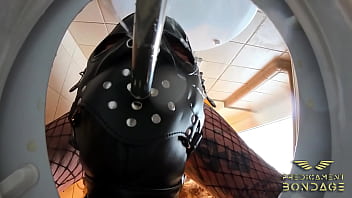 Golden shower on toilet slave pov