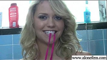 Solo girl get to orgams with all kind of sex toys video 23