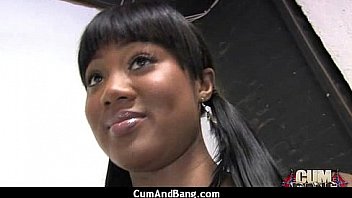 Interracial black slut hardcore group facial 10