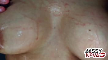 Teen girl playing with juicy grapes