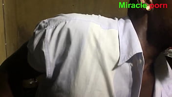 Second kitchen sex with my ebony cleaner