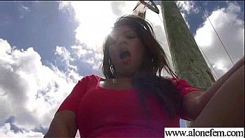 Solo girl get to orgams with all kind of sex toys video 26