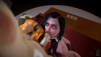 Ahsokatano and second sister blow fat cock