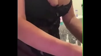 Stepmom masturbates her pussy in the bathroom